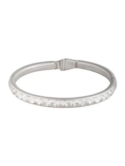 Pre-owned Nikos Koulis 18k 6.00ctw Diamond Bangle Bracelet, 7" In Multicolor