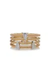 Nikos Koulis 18k White And Yellow Gold Diamond Together Ring In Gold