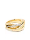 Nikos Koulis 18kt Yellow Gold Interwoven Diamond Ring In Gold