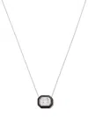 Nikos Koulis 18kt White Gold Diamond And Enamel Necklace In Silber
