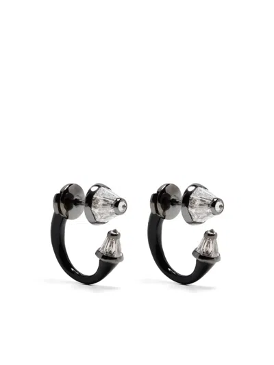 Nikos Koulis 18kt Enery Weissgoldohrringe Mit Diamanten In Black