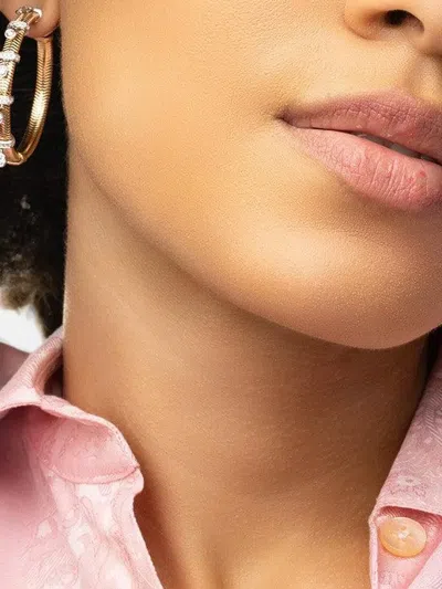 Nikos Koulis Feelings Diamond Hoop Earrings In Transparent