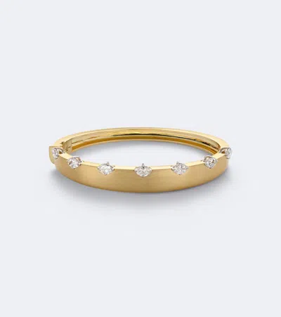 Nikos Koulis Me 18kt Gold Bangle With Diamonds