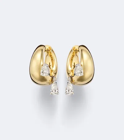 Nikos Koulis Me 18kt Gold Earrings With Diamonds