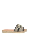 Nila & Nila Trend Woman Espadrilles Black Size 8 Textile Fibers