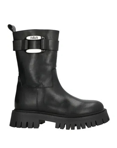 Nila & Nila Woman Ankle Boots Black Size 8 Calfskin