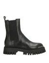 Nila & Nila Woman Ankle Boots Black Size 8 Calfskin, Textile Fibers