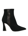 Nila & Nila Woman Ankle Boots Black Size 8 Textile Fibers