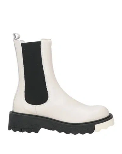 Nila & Nila Woman Ankle Boots Cream Size 10 Soft Leather In White