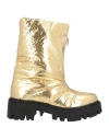 Nila & Nila Woman Ankle Boots Gold Size 6 Textile Fibers In Gold
