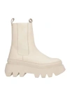 Nila & Nila Woman Ankle Boots Ivory Size 10 Soft Leather In White