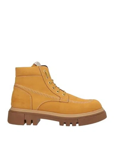 Nila & Nila Woman Ankle Boots Marigold Size 9 Leather In Gold