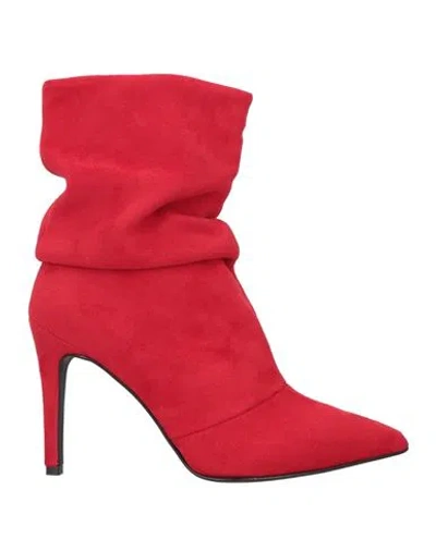 Nila & Nila Woman Ankle Boots Red Size 5 Textile Fibers