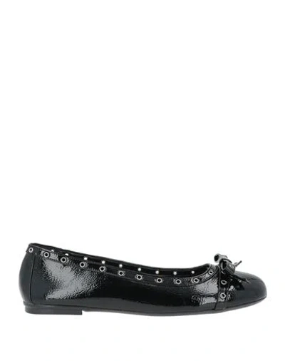 Nila & Nila Woman Ballet Flats Black Size 9 Synthetic Material
