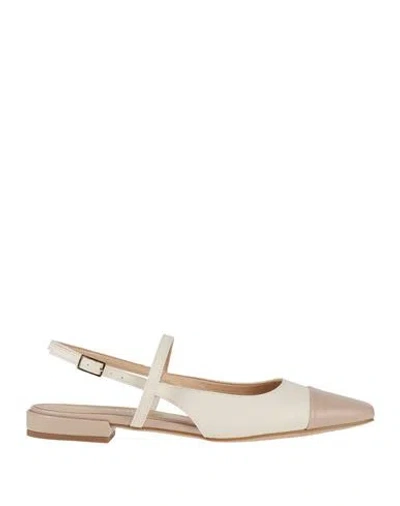 Nila & Nila Woman Ballet Flats Cream Size 8 Leather In Neutral