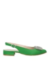 Nila & Nila Woman Ballet Flats Green Size 8 Textile Fibers