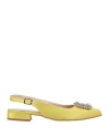 Nila & Nila Woman Ballet Flats Lime Green Size 8 Textile Fibers In Green