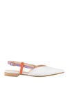Nila & Nila Woman Ballet Flats White Size 8 Leather