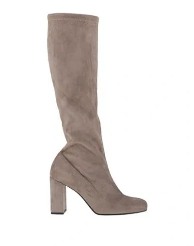 Nila & Nila Woman Boot Grey Size 8 Textile Fibers In Brown
