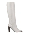 Nila & Nila Woman Boot Light Grey Size 8 Soft Leather In Grey