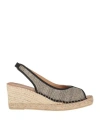Nila & Nila Woman Espadrilles Black Size 8 Textile Fibers