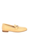 Nila & Nila Woman Loafers Apricot Size 8 Leather In Orange
