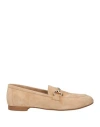 Nila & Nila Woman Loafers Beige Size 8 Leather In Beige