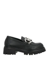 Nila & Nila Woman Loafers Black Size 7 Textile Fibers