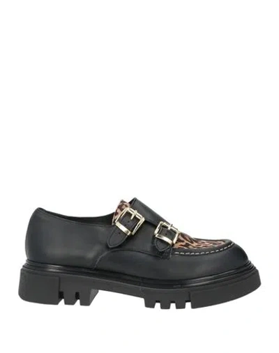 Nila & Nila Woman Loafers Black Size 9 Leather