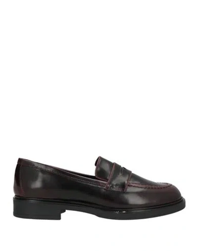 Nila & Nila Woman Loafers Burgundy Size 9 Synthetic Material In Brown