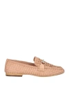 Nila & Nila Woman Loafers Camel Size 8 Leather In Beige