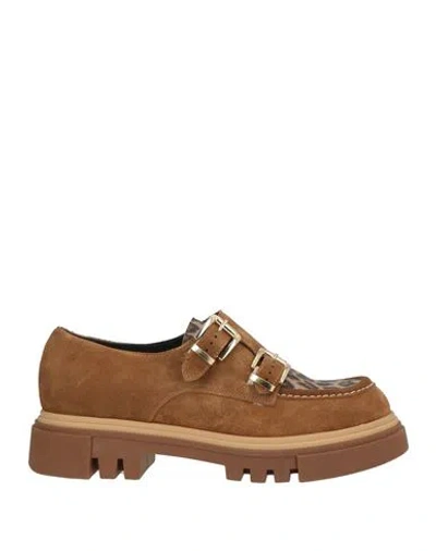 Nila & Nila Woman Loafers Camel Size 9 Leather In Brown
