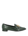 Nila & Nila Woman Loafers Dark Green Size 6 Textile Fibers