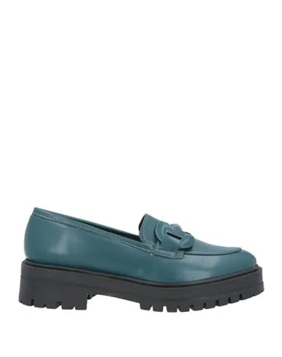 Nila & Nila Woman Loafers Deep Teal Size 7 Textile Fibers In Green