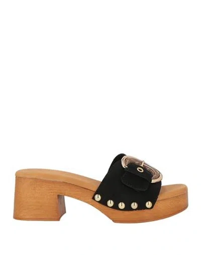 Nila & Nila Woman Mules & Clogs Black Size 8 Leather