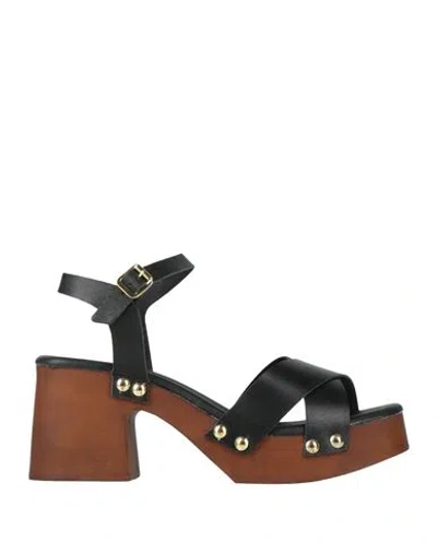Nila & Nila Woman Mules & Clogs Black Size 8 Leather In Multi