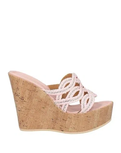 Nila & Nila Woman Mules & Clogs Pink Size 8 Textile Fibers