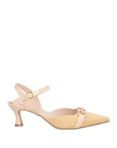 Nila & Nila Woman Pumps Beige Size 8 Synthetic Material In Nude