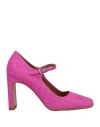 Nila & Nila Woman Pumps Fuchsia Size 8 Natural Raffia In Pink