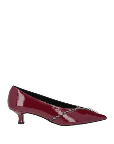 Nila & Nila Woman Pumps Garnet Size 9 Synthetic Material In Red