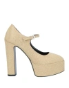 Nila & Nila Woman Pumps Gold Size 7 Textile Fibers