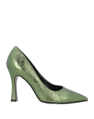 Nila & Nila Woman Pumps Green Size 8 Textile Fibers