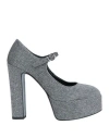 Nila & Nila Woman Pumps Lead Size 10 Textile Fibers In Grey