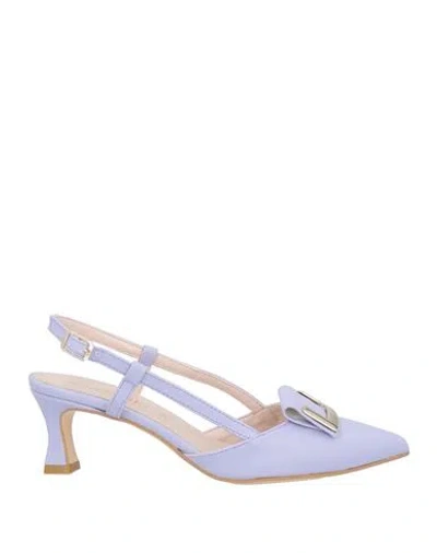 Nila & Nila Woman Pumps Lilac Size 8 Leather In Purple