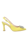 Nila & Nila Woman Pumps Lime Green Size 8 Textile Fibers In Green