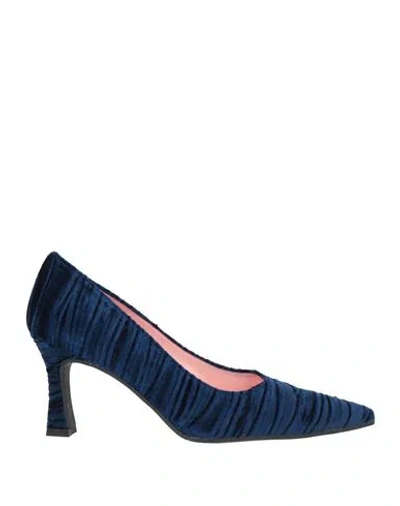 Nila & Nila Woman Pumps Navy Size 9 Textile Fibers In Blue