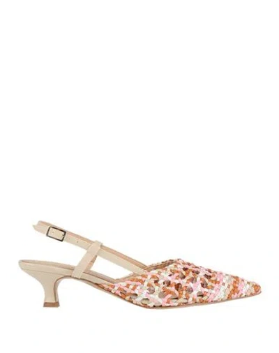 Nila & Nila Woman Pumps Pink Size 7 Leather In Multi