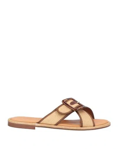 Nila & Nila Woman Sandals Beige Size 6 Textile Fibers