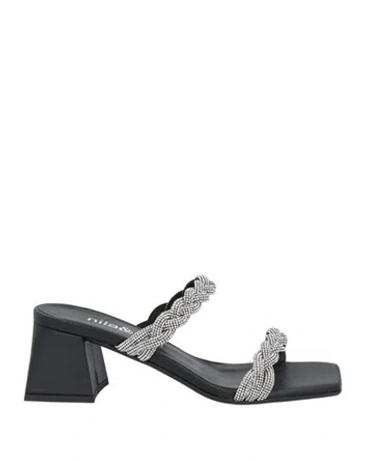 Nila & Nila Woman Sandals Black Size 6 Leather