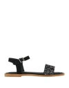 Nila & Nila Woman Sandals Black Size 8 Leather In Black